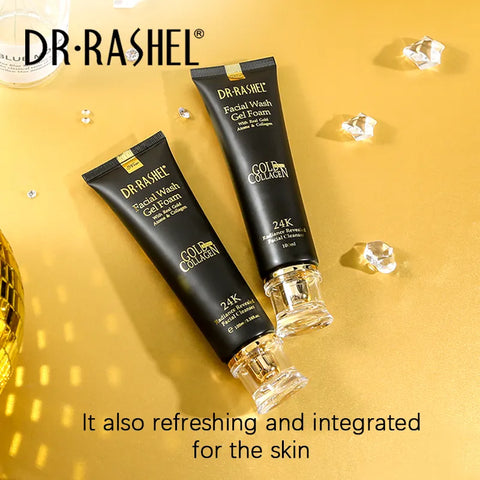 Dr.rashel 24 K Gold Atoms Collagen Face Wash Gel Foam Face Cleanser – 100ml