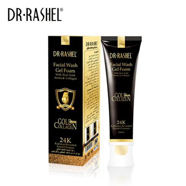 Dr.rashel 24 K Gold Atoms Collagen Face Wash Gel Foam Face Cleanser – 100ml