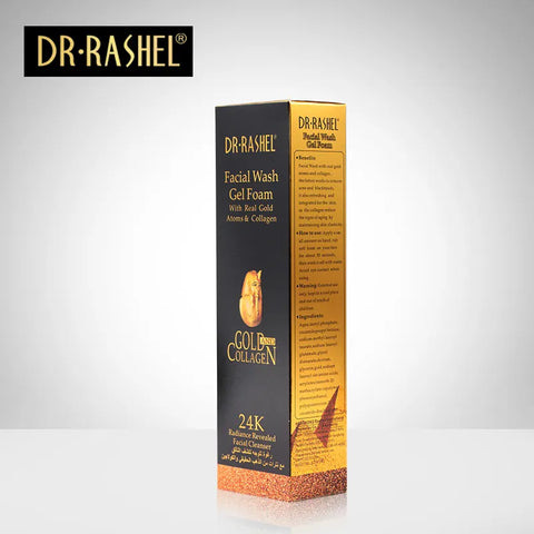 Dr.rashel 24 K Gold Atoms Collagen Face Wash Gel Foam Face Cleanser – 100ml