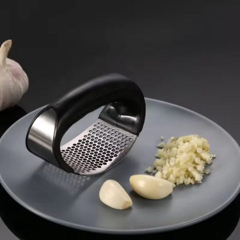 Garlic Press Rocker – Stainless Steel Garlic Press, Versatile Garlic Crusher, Easy To Use And Store Garlic Mincer – Effortless Cleanup And Dish Safe Garlic Grater(random Color)